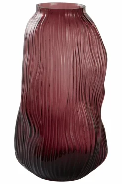 Vaser|Jotex FORS Glasvas - Höjd 30 Cm Vinröd