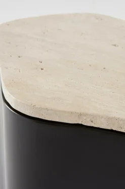 Bord|Jotex FOSSI Sidobord 46x35 Cm Svart/gråvit