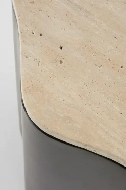 Bord|Jotex FOSSI Sidobord 46x35 Cm Svart/gråvit