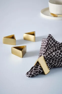 Kökstillbehör|Juldukning|Jotex FRANCES Servettring 4-pack Guld