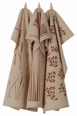 Kökshanddukar|Jotex FRANKLYN Kökshandduk 3-pack Beige/orange