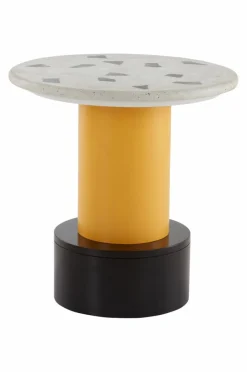 Bord|Jotex FRESNO Sidobord ø 50 Cm Gul/svart