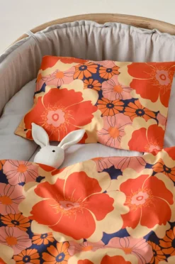 Barnsängkläder|Jotex FRIDA BABY Påslakanset Vagn/vagga Ekologisk Orange