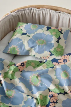 Barnsängkläder|Jotex FRIDA BABY Påslakanset Vagn/vagga Ekologisk Blå