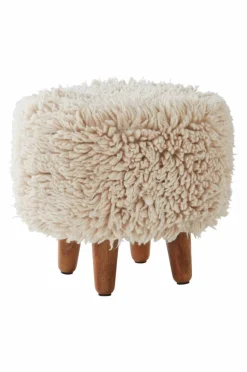 Sittpuffar|Jotex FÅRVIK Sittpuff ø 40 Cm Naturvit
