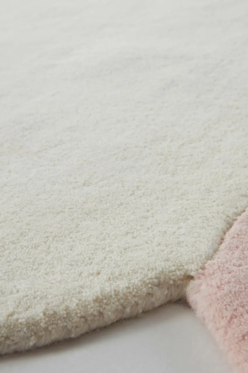 Barnmattor|Barnmattor|Jotex FUN Ullmatta 130x190 Cm Rosa/vit