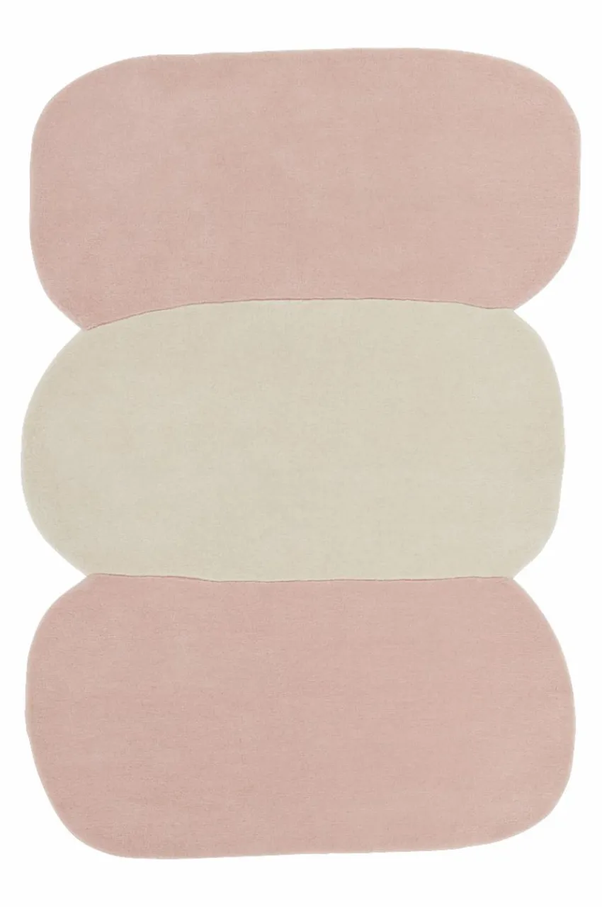 Barnmattor|Barnmattor|Jotex FUN Ullmatta 130x190 Cm Rosa/vit