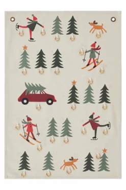 Juldekoration|Väggdekoration|Jotex GALWAY Adventskalender Ekologisk Naturvit/Multi