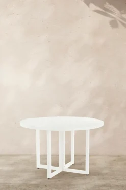 Utebord|Utemöbler|Jotex GIBRALTAR Matbord ø 120 Cm Vit