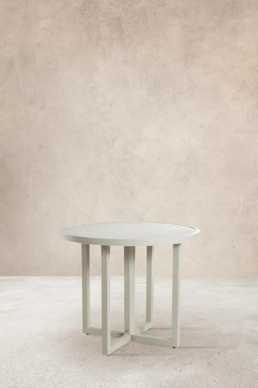 Utebord|Utemöbler|Jotex GIBRALTAR Matbord ø 90 Cm Ljus grågrön