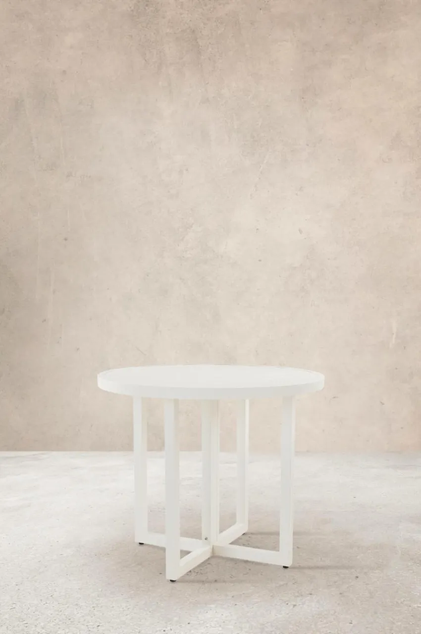 Utebord|Utemöbler|Jotex GIBRALTAR Matbord ø 90 Cm Vit