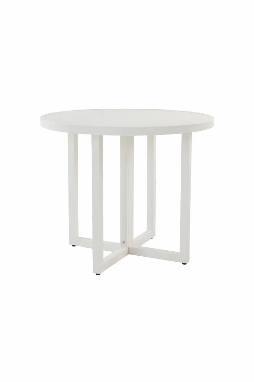 Utebord|Utemöbler|Jotex GIBRALTAR Matbord ø 90 Cm Vit