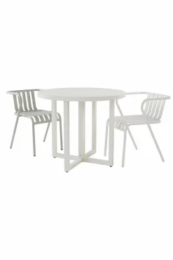 Utebord|Utemöbler|Jotex GIBRALTAR Matbord ø 90 Cm Vit