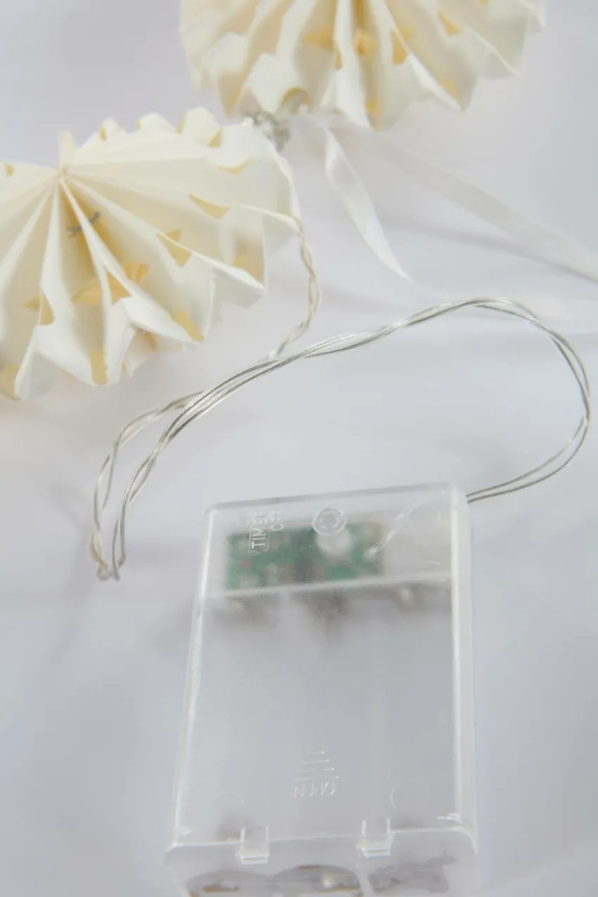 Julbelysning|Jotex HALO Krans Med Ljusslinga Naturvit