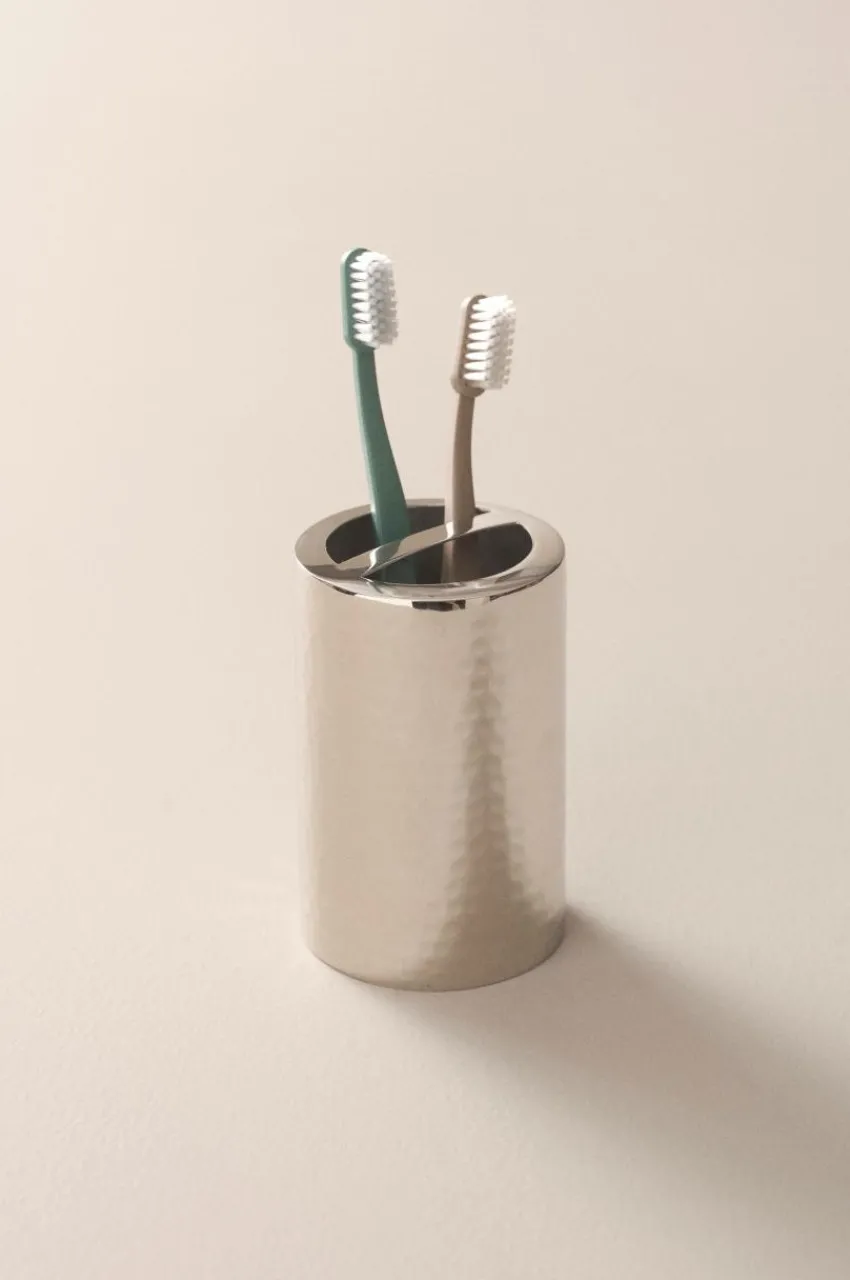 Badrumstillbehör|Jotex HANNA Tandborstmugg Silver