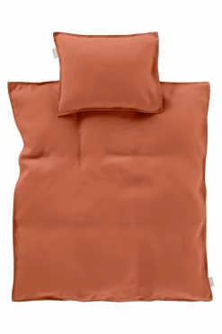 Barnsängkläder|Jotex HANNAH BABY Påslakanset Vagn/vagga Bränd orange