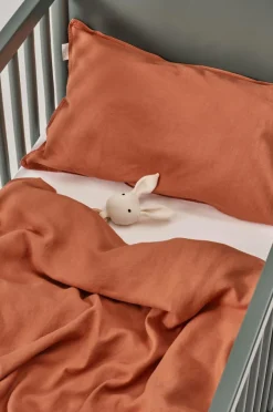 Barnsängkläder|Jotex HANNAH MINI Påslakanset Spjälsäng Bränd orange