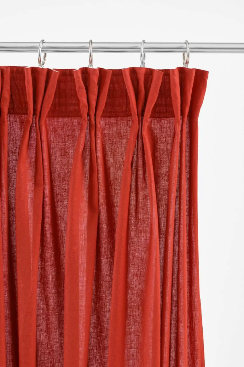 Multifunktionsgardiner|Jotex HANNAH Multifunktionsgardin 2-pack Röd