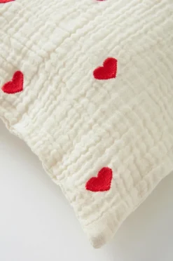 Barnsängkläder|Jotex HEARTS BABY örngott 35x28 Cm - Ekologisk Naturvit