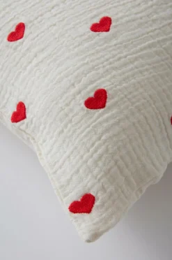 Barnsängkläder|Jotex HEARTS MINI örngott 55x35 Cm - Ekologisk Naturvit