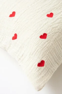 Barnsängkläder|Jotex HEARTS örngott 60x50 Cm - Ekologisk Naturvit