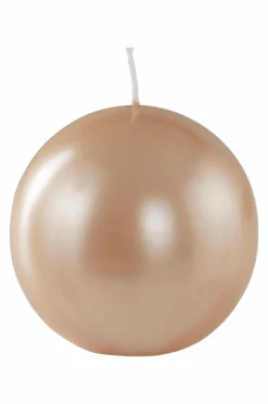 Ljus|Juldekoration|Jotex HILTON METALLIC Kulljus ø 10 Cm Ljusbeige