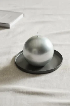 Ljus|Juldekoration|Jotex HILTON METALLIC Kulljus ø 10 Cm Silver