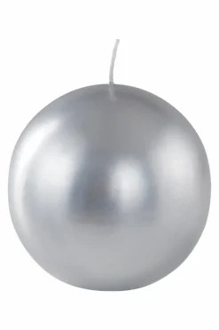 Ljus|Juldekoration|Jotex HILTON METALLIC Kulljus ø 10 Cm Silver