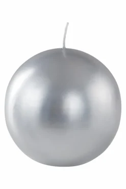 Ljus|Juldekoration|Jotex HILTON METALLIC Kulljus ø 8 Cm Silver