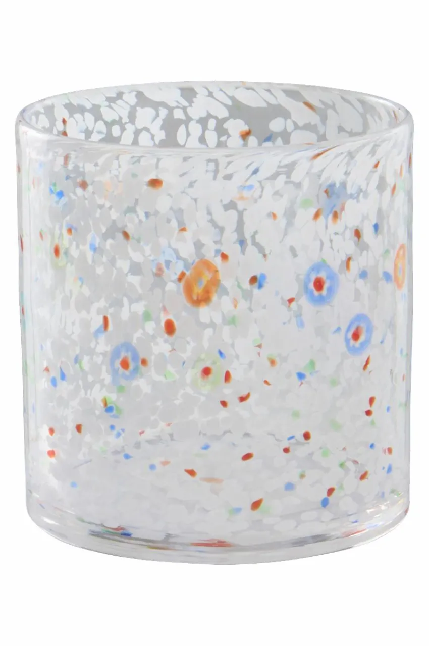 Ljuslyktor|Jotex HONEY Ljuslykta Höjd 16 Cm Vit/multi