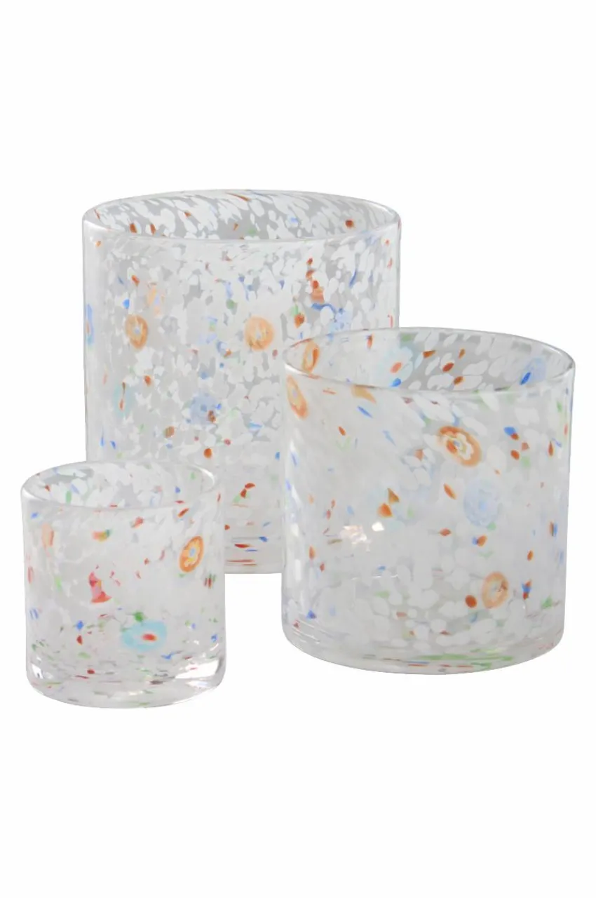 Ljuslyktor|Jotex HONEY Ljuslykta Höjd 16 Cm Vit/multi