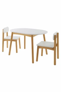 Barnmöbler|Barnmöbler Deal|Jotex HULTA OVAL Barnbord Med 2 Stolar Vit/furu