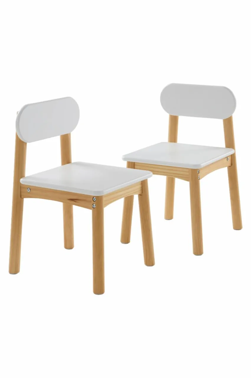 Barnmöbler|Barnmöbler Deal|Jotex HULTA OVAL Barnbord Med 2 Stolar Vit/furu