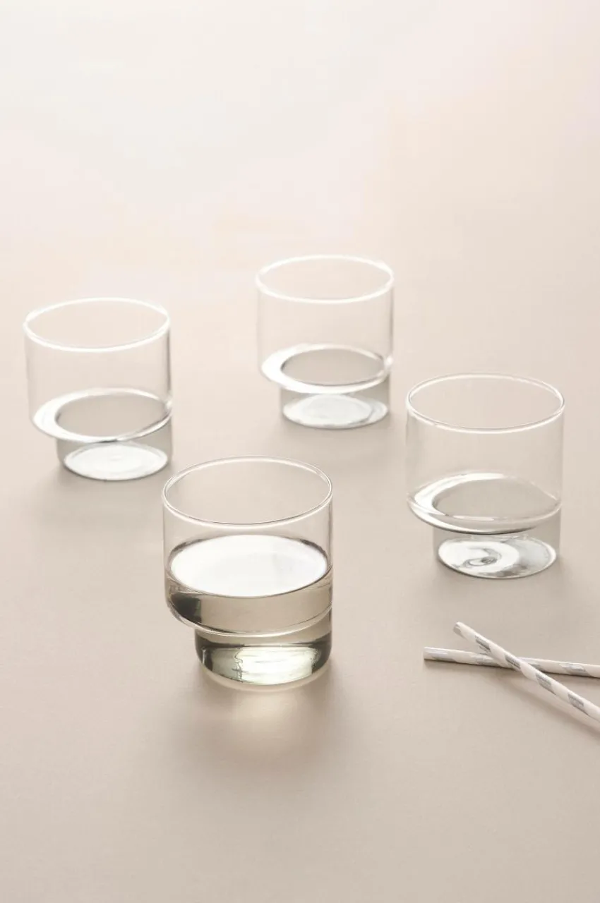 Juldukning|Glas|Jotex IMKE Glas 4-pack Transparent/grå