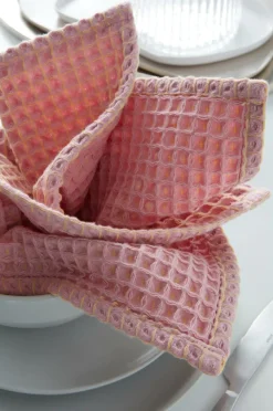 Servetter|Jotex INDIGO Servett 4-pack Syrénrosa/gul