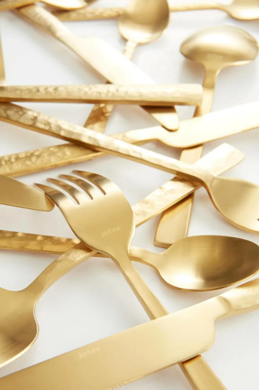 Juldukning|Bestick|Jotex ISIDORE Bestickset 24 Delar Matt guld