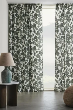 Multifunktionsgardiner|Jotex IVY Multifunktionsgardin 2-pack Naturvit/grön