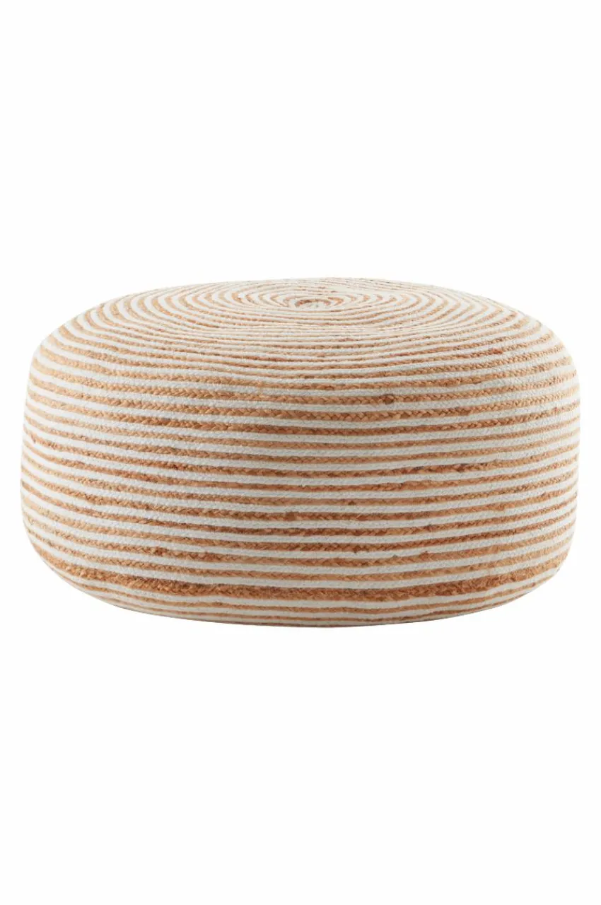 Sittpuffar|Jotex JAKARTA Sittpuff ø 90 Cm Natur/vit
