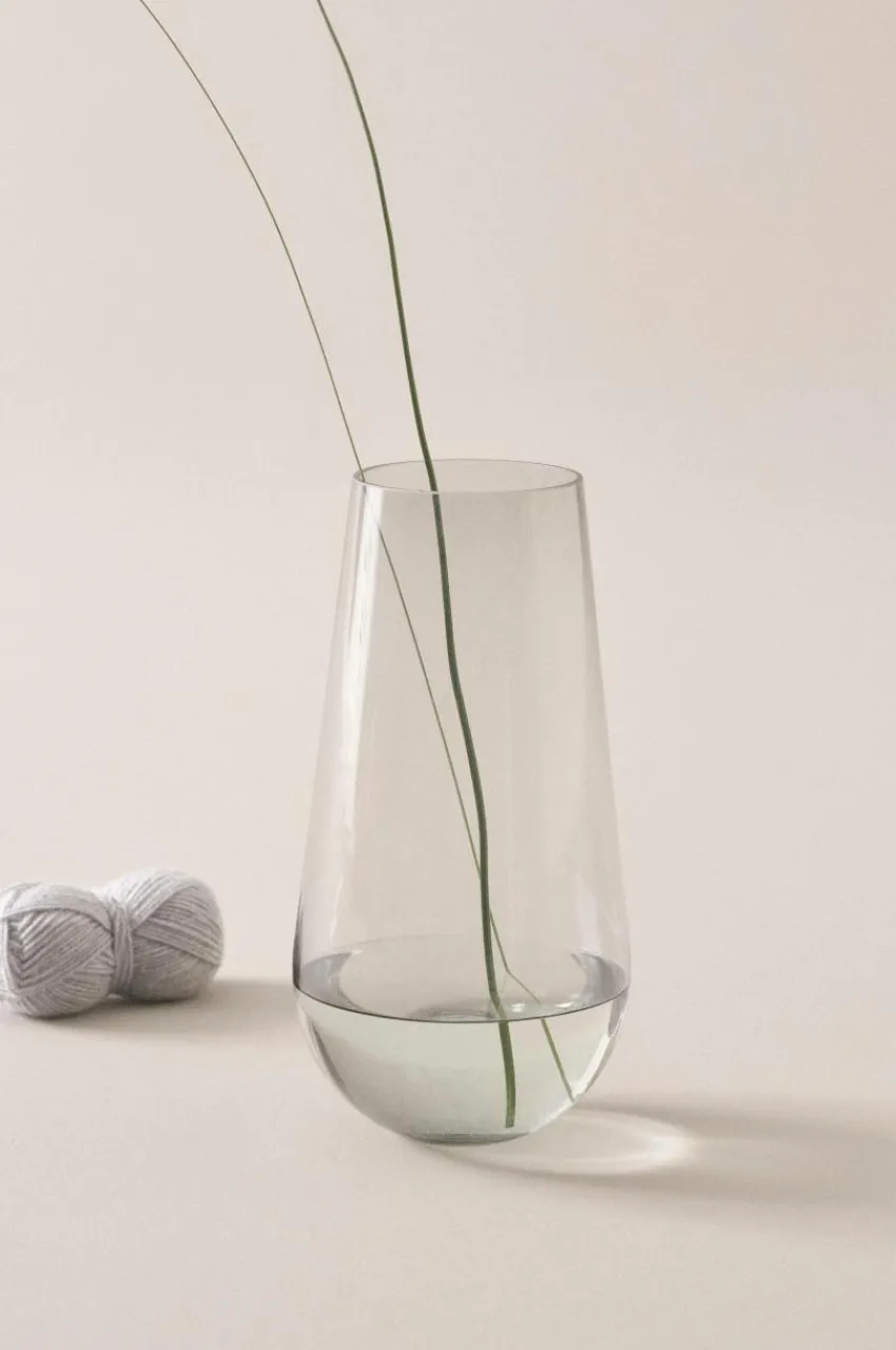 Vaser|Jotex JAQUELINE Glasvas - Höjd 36 Cm Grå