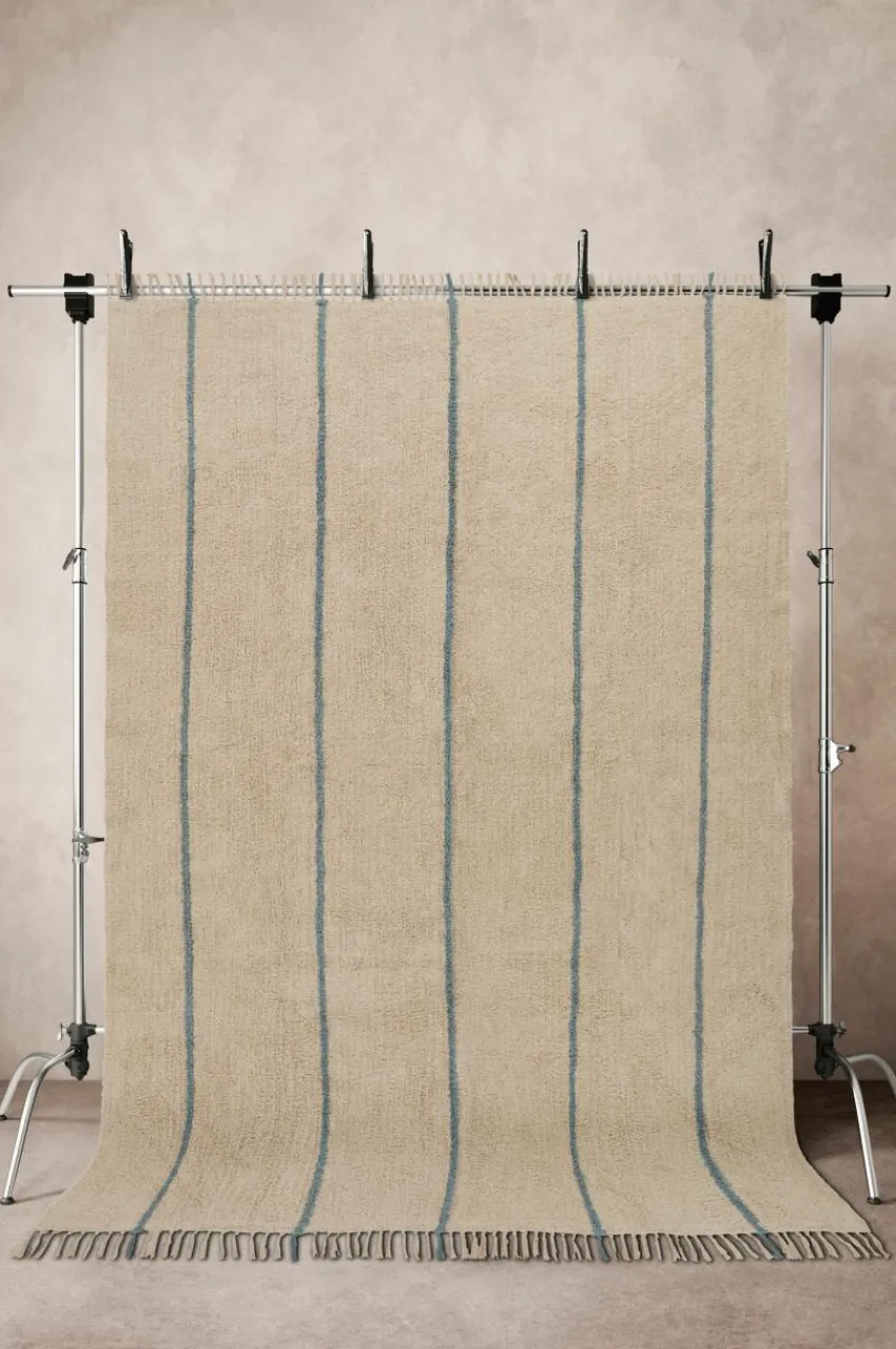 Bomulls- & Trasmattor|Jotex JASMINE Bomullsmatta 200x300 Cm Sand/blå