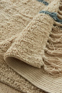 Bomulls- & Trasmattor|Jotex JASMINE Bomullsmatta 200x300 Cm Sand/blå