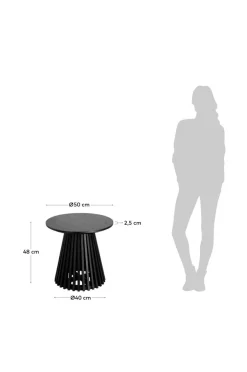 Bord|Jotex JEANETTE Sidobord ø 50 Cm Svart