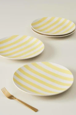 Tallrikar|Jotex JODI Tallrik 4-pack ø 28,5 Cm Gul/vit