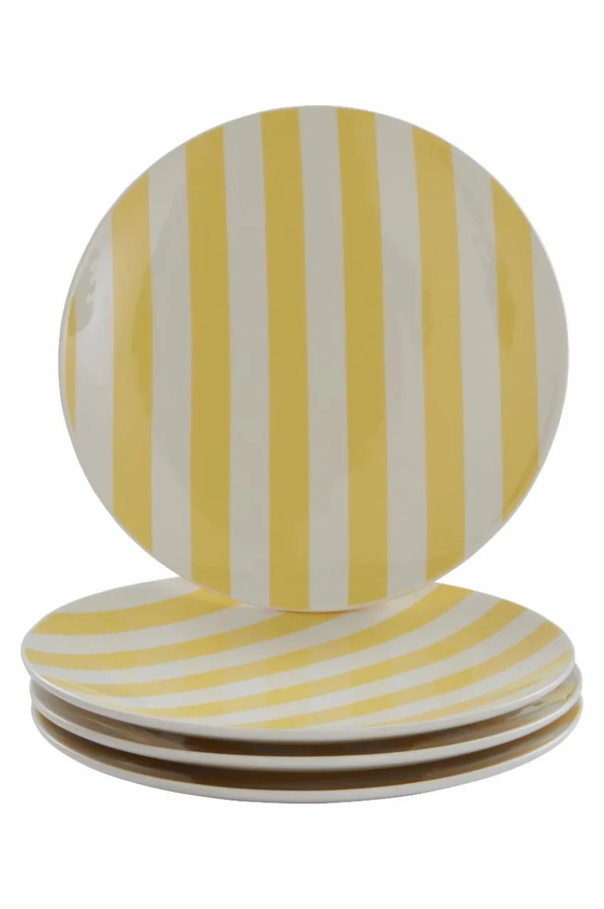 Tallrikar|Jotex JODI Tallrik 4-pack ø 28,5 Cm Gul/vit