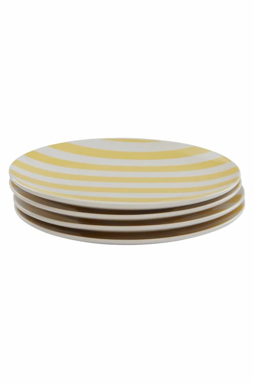 Tallrikar|Jotex JODI Tallrik 4-pack ø 28,5 Cm Gul/vit