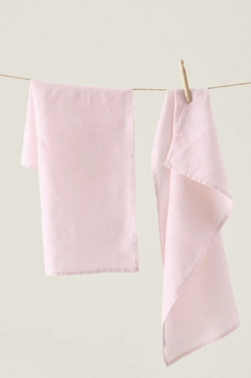 Kökshanddukar|Jotex JONIE Kökshandduk I Linne 2-pack Rosa