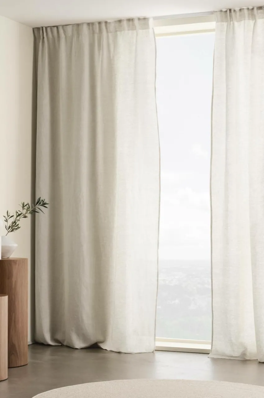 Linnegardiner|Multifunktionsgardiner|Jotex JONIE Linnegardin 2-pack Linnebeige