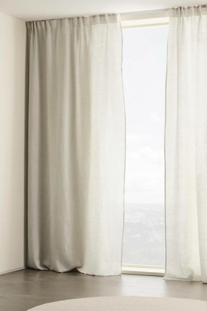 Linnegardiner|Multifunktionsgardiner|Jotex JONIE Linnegardin 2-pack Linnebeige