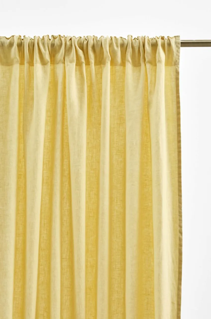 Linnegardiner|Multifunktionsgardiner|Jotex JONIE Linnegardin 2-pack Gul