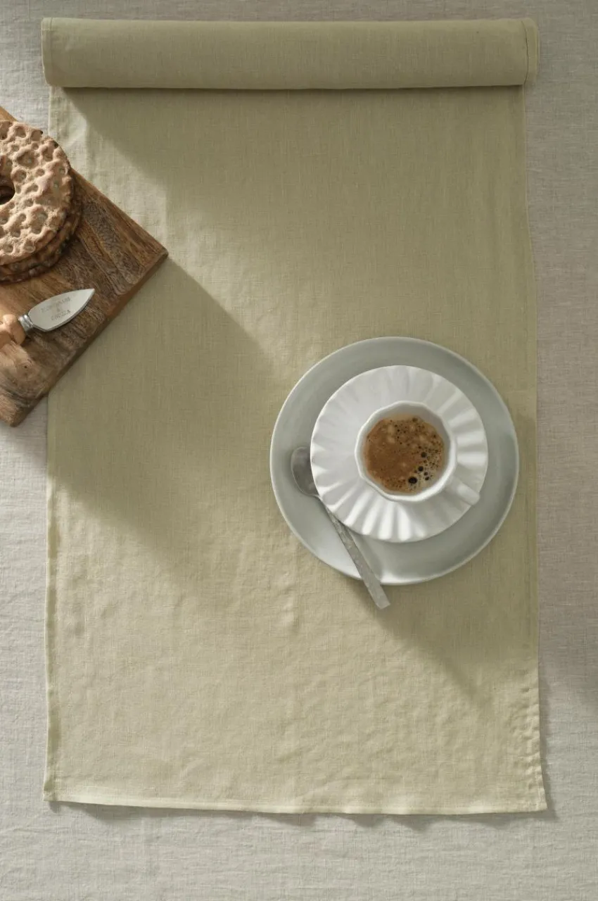 Bordslöpare|Jotex JONIE Linnelöpare Grönbeige
